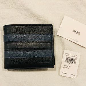 Brand new/Coach 3-In-1 wallet with varsity stripe
